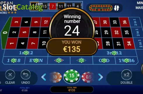 Οθόνη3. European Roulette (Spinoro) Κουλοχέρης