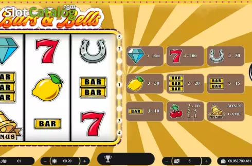 Οθόνη2. Bars & Bells Slot Κουλοχέρης 