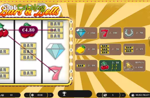 Οθόνη3. Bars & Bells Slot Κουλοχέρης 