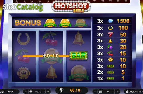 Οθόνη3. HotShot Reels Κουλοχέρης