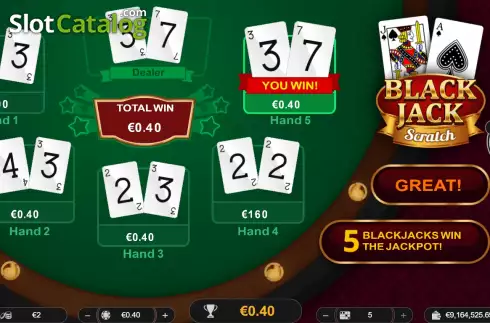 Οθόνη3. Black Jack Scratch (Spinoro) Κουλοχέρης