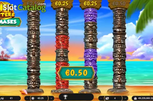 Οθόνη3. Totem Masters Tiki Masks Κουλοχέρης