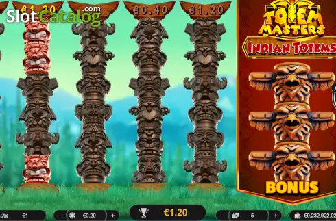 Οθόνη3. Totem Masters Indian Totems Κουλοχέρης
