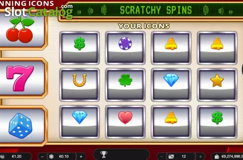 Οθόνη2. Scratchy Spins Κουλοχέρης