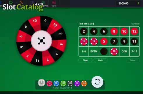 Οθόνη3. Mini Roulette (Spribe) Κουλοχέρης