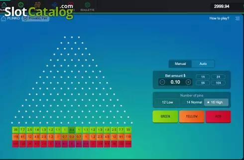 Οθόνη2. Plinko (Spribe) Κουλοχέρης