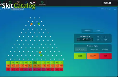 Οθόνη4. Plinko (Spribe) Κουλοχέρης