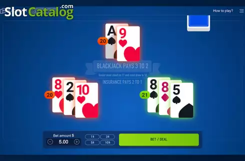 Οθόνη2. Blackjack (Spribe) Κουλοχέρης