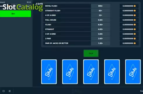 Οθόνη2. Video Poker (Stake Originals) Κουλοχέρης