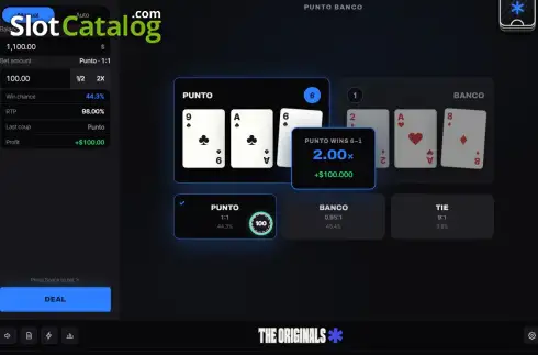 Οθόνη3. Punto Banco (Stake Originals) Κουλοχέρης 
