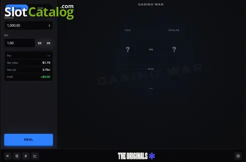 Οθόνη2. Casino War (Stake Originals) Κουλοχέρης