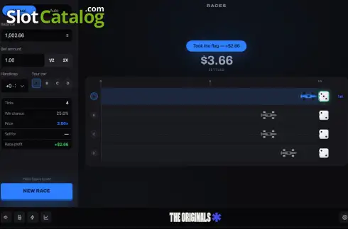 Οθόνη3. Races (Stake Originals) Κουλοχέρης