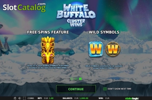 Οθόνη6. White Buffalo Cluster Wins Κουλοχέρης