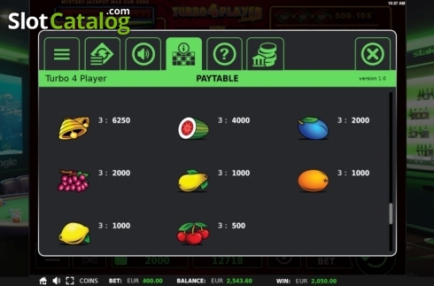 Οθόνη7. Turbo 4 Player Κουλοχέρης