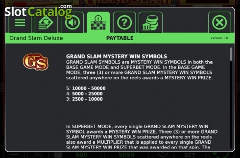 Οθόνη4. Grand Slam Deluxe Κουλοχέρης