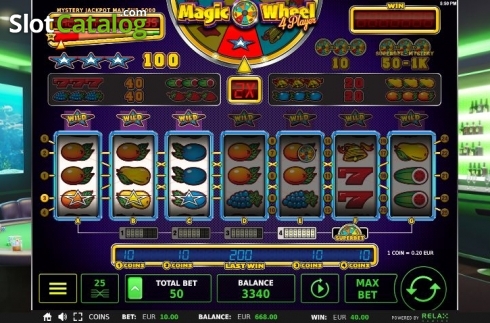 Οθόνη5. Magic Wheel 4 Player Κουλοχέρης 