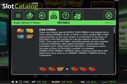 Οθόνη7. Magic Wheel 4 Player Κουλοχέρης 