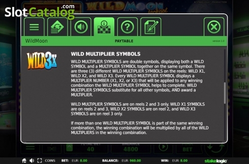 Οθόνη5. Wild Moon Jackpot 5k Κουλοχέρης 