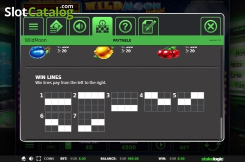 Οθόνη7. Wild Moon Jackpot 5k Κουλοχέρης 