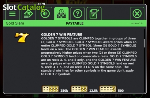 Οθόνη7. Gold Slam Κουλοχέρης