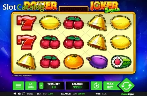 Οθόνη ροής εργασιών παιχνιδιού. Power Joker 5 Reels (Classic Joker) Κουλοχέρης 
