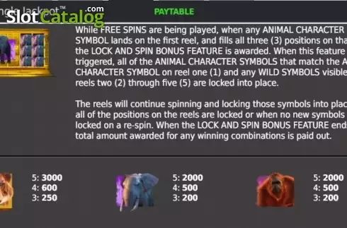 Οθόνη7. Big 5 Jungle Jackpot Κουλοχέρης 