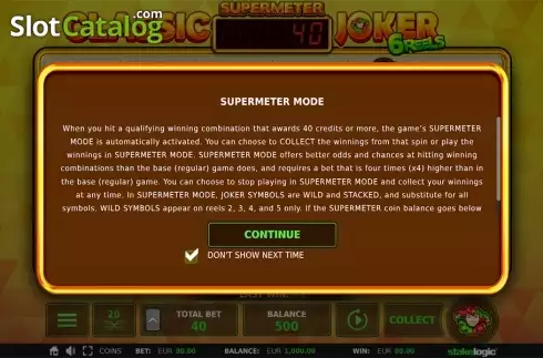 Οθόνη5. Classic Joker 6 Reels Κουλοχέρης