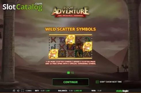Οθόνη2. Book of Adventure (StakeLogic) Κουλοχέρης