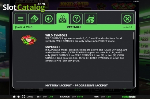 Οθόνη5. Joker 4 Wild Κουλοχέρης