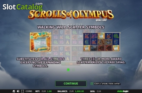 Οθόνη2. Scrolls of Olympus Quattro Κουλοχέρης
