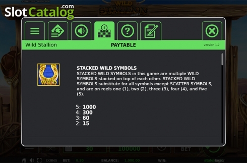 Οθόνη7. Wild Stallion Κουλοχέρης