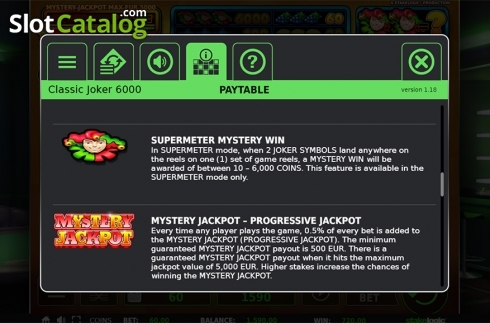 Οθόνη9. Classic Joker 6000 Quattro Κουλοχέρης 