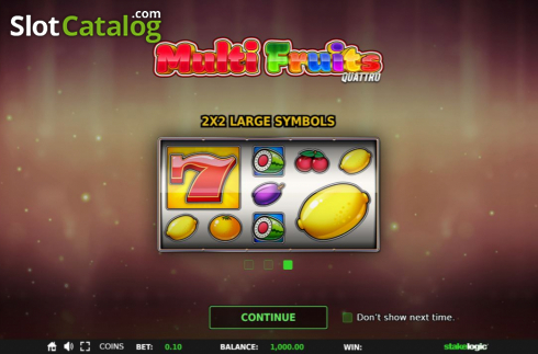 Οθόνη2. Multi Fruits Quattro Κουλοχέρης