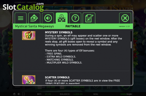 Οθόνη9. Mystical Santa Megaways Κουλοχέρης