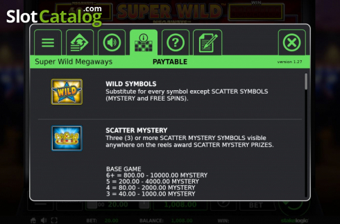 Οθόνη9. Super Wild Megaways Κουλοχέρης