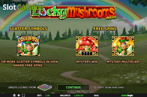 Οθόνη2. Lucky Mushrooms Deluxe Κουλοχέρης 