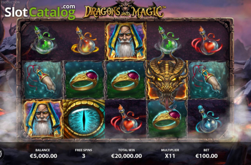 Οθόνη7. Dragons And Magic Κουλοχέρης