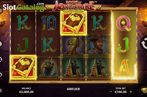 Οθόνη6. Book of Adventure Super Stake Edition Κουλοχέρης