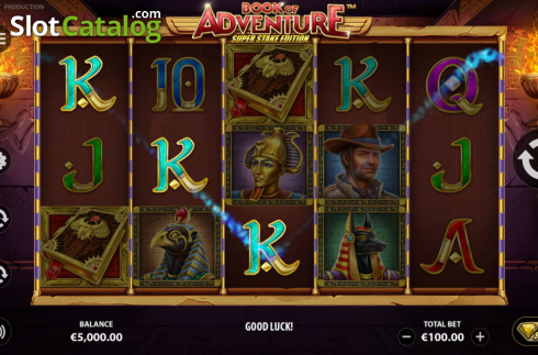Οθόνη2. Book of Adventure Super Stake Edition Κουλοχέρης