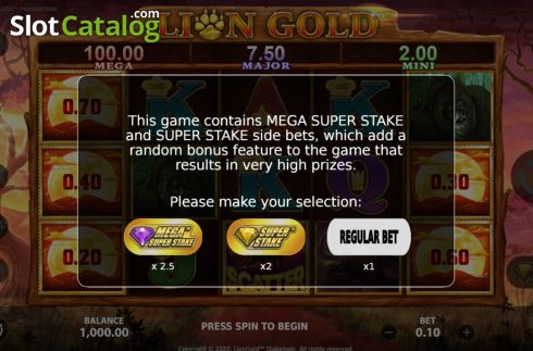 Οθόνη3. Lion Gold Super Stake Edition Κουλοχέρης