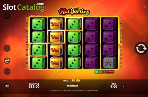 Οθόνη3. Hot Forties Dice Κουλοχέρης 