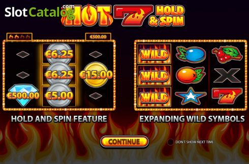 Οθόνη2. Hot 7 Hold and Spin Κουλοχέρης
