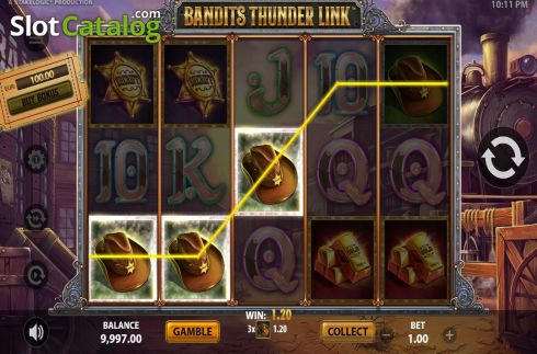 Οθόνη5. Bandits Thunder Link Κουλοχέρης