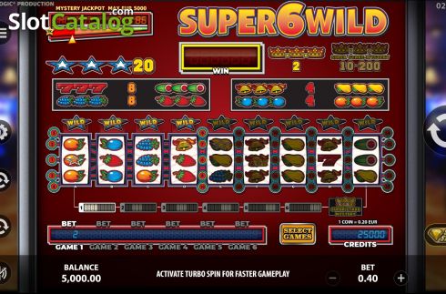 Οθόνη3. Super6Wild Κουλοχέρης