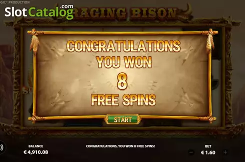 Οθόνη6. Raging Bison (StakeLogic) Κουλοχέρης
