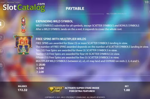 Οθόνη8. Wild Stocking Κουλοχέρης