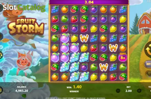Οθόνη5. Fruit Storm (StakeLogic) Κουλοχέρης 