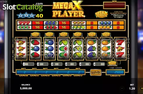 Οθόνη2. Mega X Player Κουλοχέρης 