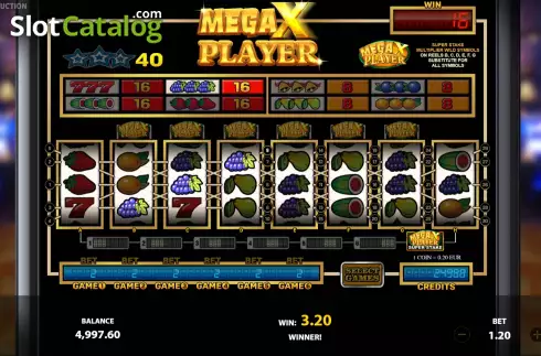 Οθόνη3. Mega X Player Κουλοχέρης 
