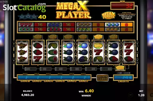 Οθόνη4. Mega X Player Κουλοχέρης 